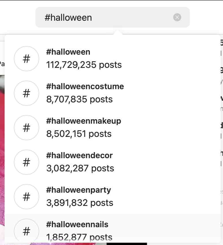 Instagram Halloween hashtag ideas
